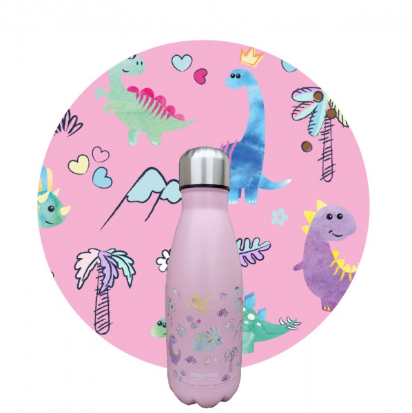 Kids Dinosaur Water Bottle Girls 350ml