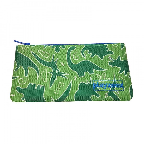 Playzeez Kids Dinosaur Pencil Case - Green