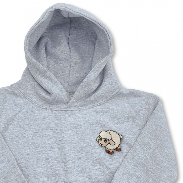 Organic Kids Sheep Hoodie - Opt 2 Embroidery