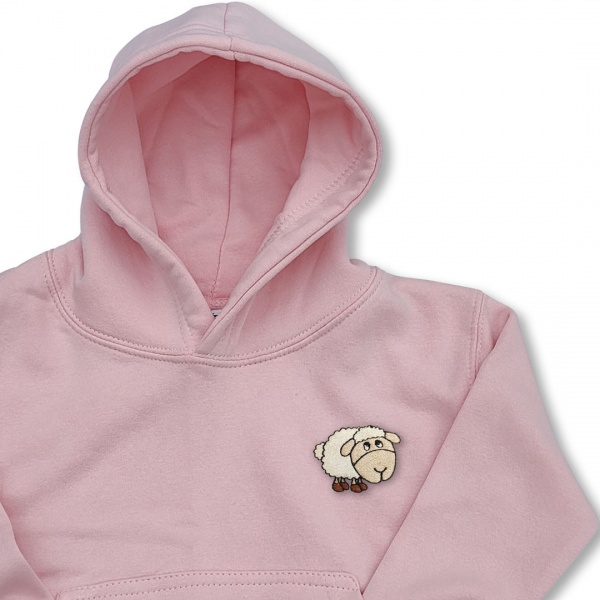 Organic Kids Sheep Hoodie - Opt 6 Embroidery