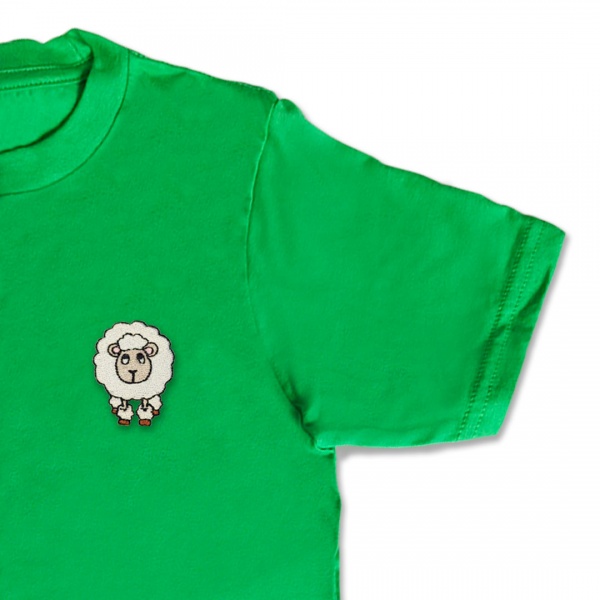 Organic Kids Sheep T Shirt - Embroidery No 5