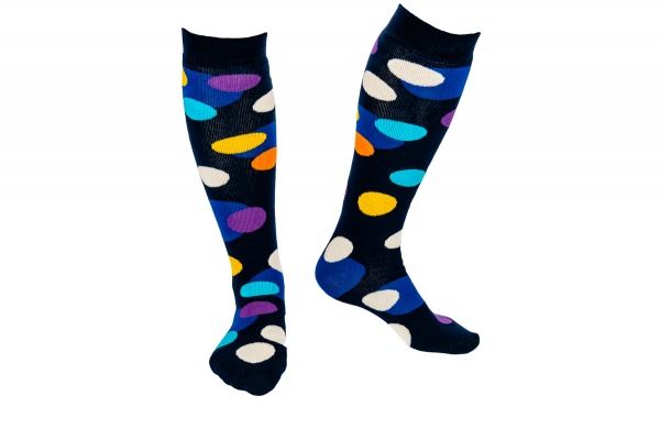 Squelch Chunky Spots Adult Welly Sock