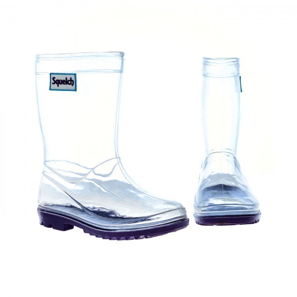 Squelch Transparent Children's Wellington Boots