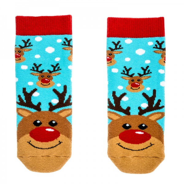 Squelch Christmas Rudolph Tot Welly Sock 1-2 Years